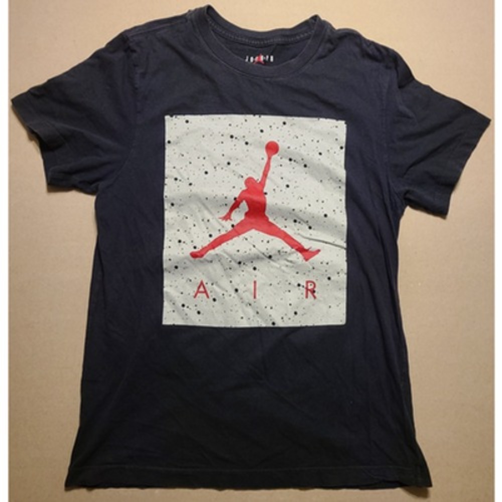 Jordan Jumpman Air Graphic Tee Child Small Black Speckled Logo Basketball Shirt